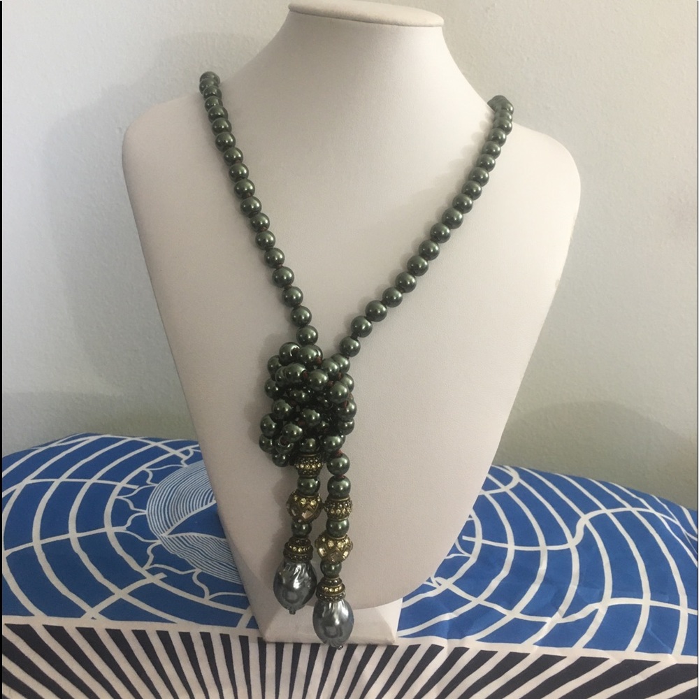Heidi Daus Swarovski Dyed Tahitian Pearl Scarf - Picture 3 of 13